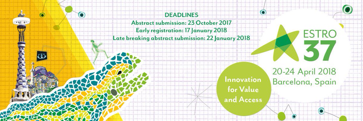 ESTRO_RT's tweet image. #ESTRO37 searchable programme now online bit.ly/2hRYAqe Don&apos;t forget the abstract deadline next Monday..! bit.ly/2yBIhaL