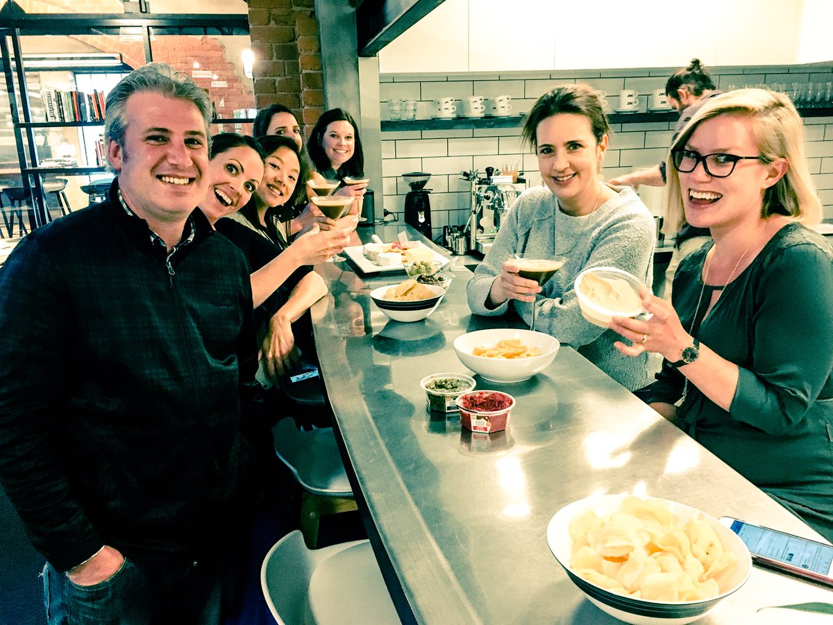 Cheers to the weekend! Cocktails at the office for CBR to celebrate another big week #agencylife