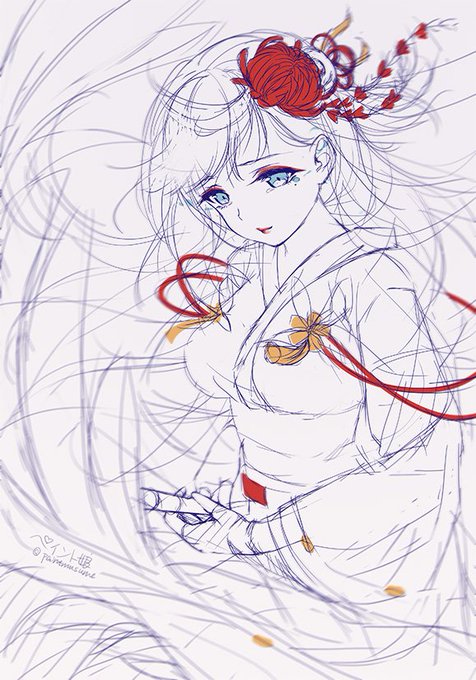 次のイベントに実装される翔鶴を先にラフ一枚～実装されたら仕上がりますね。#アズレン 