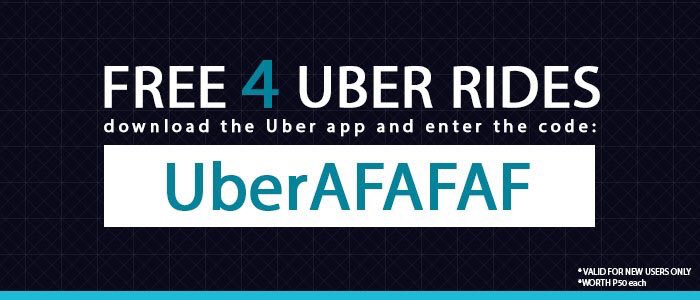 GrabMyHandPls's tweet photo. No Grabcar promo code? Here are 4 FREE UBER RIDES worth P50 ea. Just use the code: UberAFAFAF #Grabpromo #Grabph #Uber https://t.co/XSt0VEWGm5