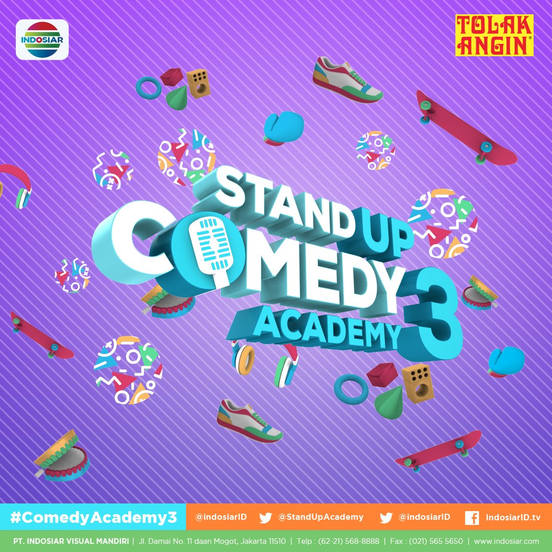 Indosiar's tweet photo. Saksikan malam Ini! Grand Final #StandUpAcademy3 bersama @Tolak_Angin

Kalau Masuk Angin, Orang Pintar Minum Tolak Angin SidoMuncul https://t.co/P6FBuj8HO2