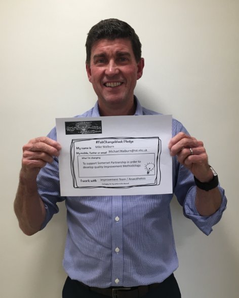 improvementmph's tweet photo. Here we have our Improvement Team Lead @mikeywalburn with his @FabNHSStuff pledge. #FabChangeWeek #fab_2017 😀 https://t.co/HdUgLqk2rN