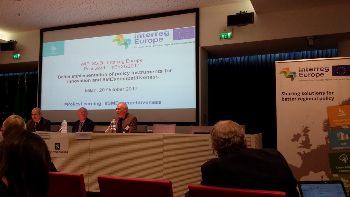 19 and 20 October in Milan for  the Policy Learning Event on Research and Innovation