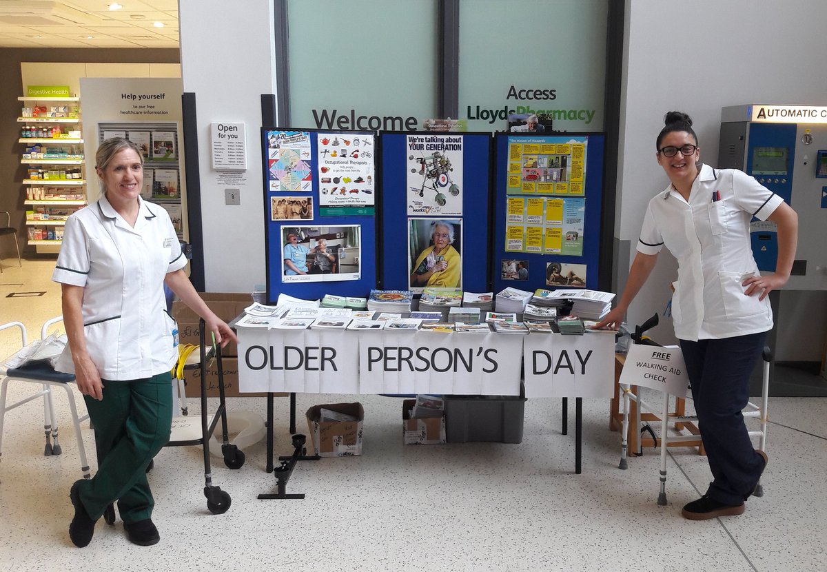 stevesmithdj's tweet photo. Celebrating older person's day 
@MidYorkshireNHS @davidfmelia @shelly_theaker @StevedekauwePT 
Come and say hello
FREE WALKING AID CHECKS https://t.co/9cAn6LXvWj