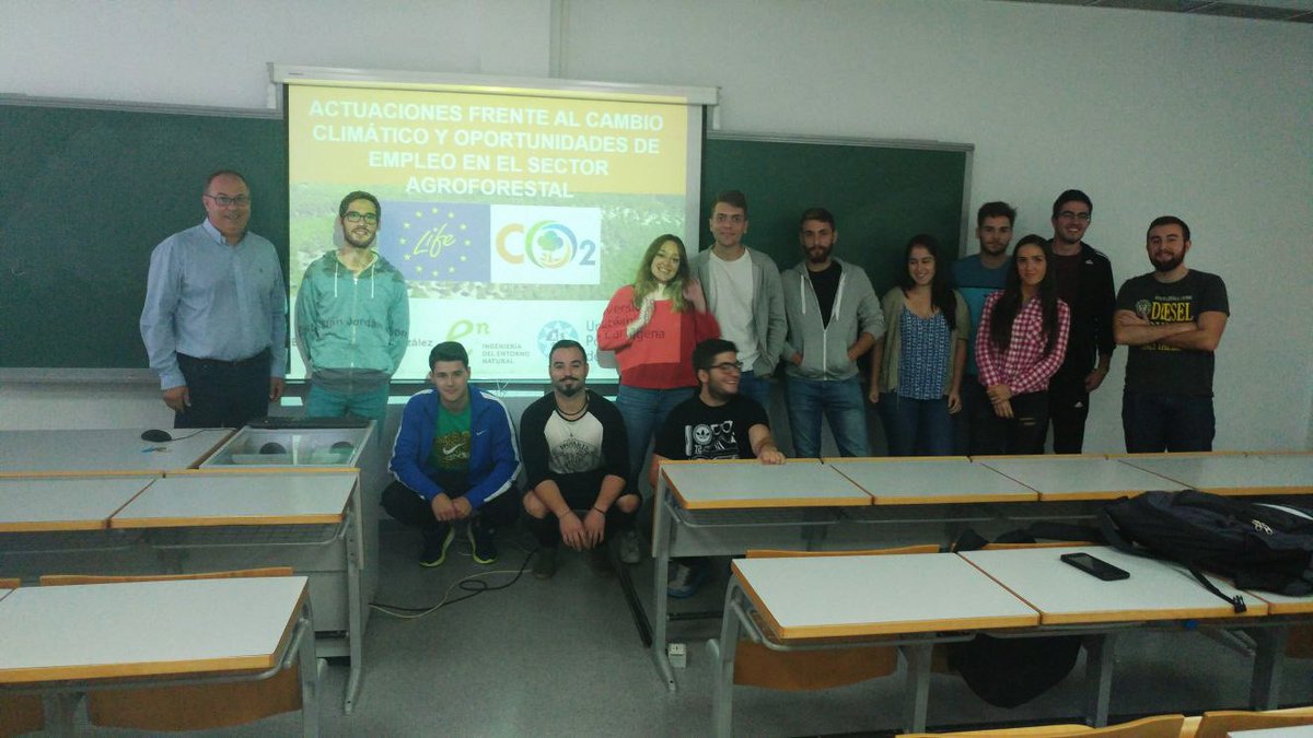 Alumnos del Grado en Ingeniería Agroalimentaria de #UPCT conocen los proyectos LIFE #cambioclimatico: <a href="/LIFE_AMDRYC4/">LIFE AMDRYC4</a> y <a href="/LIFE_FORESTCO2/">LIFE FOREST CO2</a>