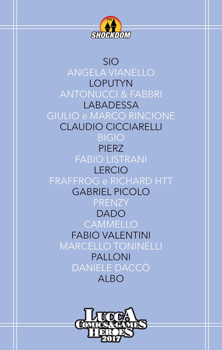 Gli autori Shockdom a <a href="/LuccaCandG/">Lucca Comics & Games</a>!