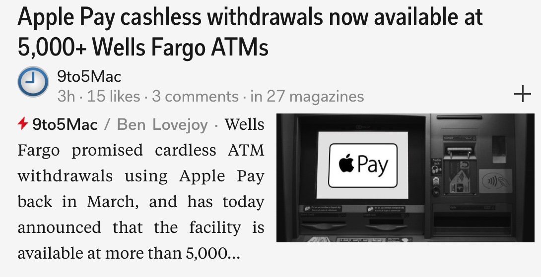 LarsAlbinsson's tweet photo. 9to5Mac struggle with the concept of cashless. Ping @CBinsights https://t.co/Jwb9pKCcGK
