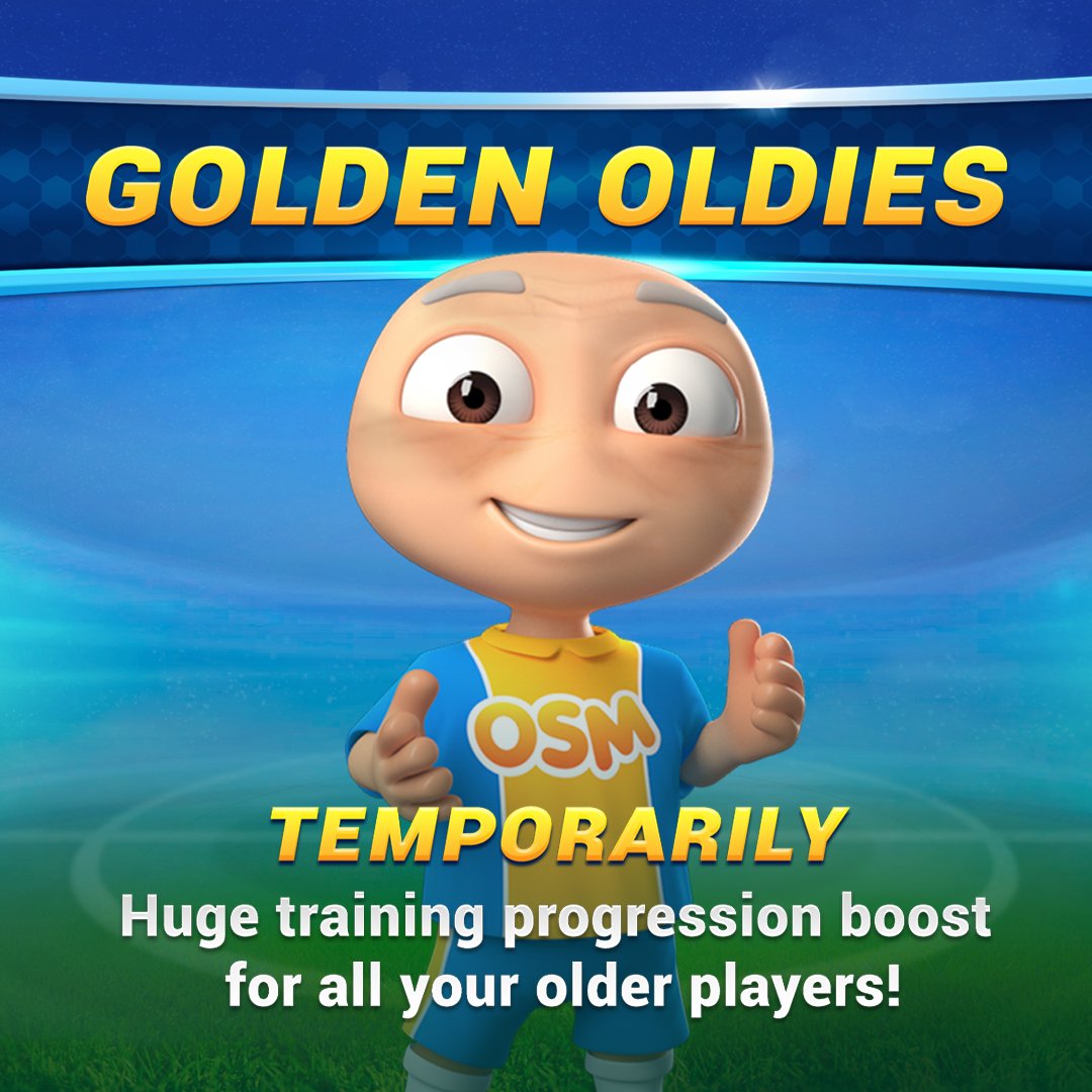 OSMLikeABoss's tweet photo. NEW EVENT! This weekend, your older players will have a huge training progression boost! #OSM #OSMEVENT https://t.co/F3tGoOuFBx
