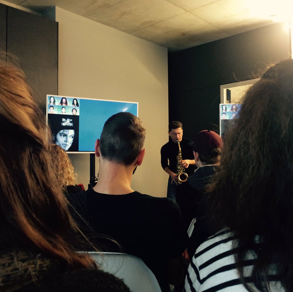 stimmste's tweet photo. Es braucht Mut im Kleinen. Danke für den kreativen #creativemorning @Cologne_CM mit Knut Johannsen&amp;seinem Alto! Lasst uns alle mehr #jammen! https://t.co/kGnCB3yidt