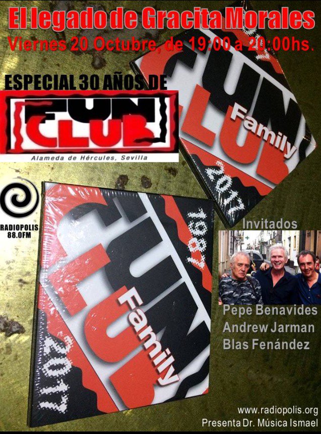 Hoy viernes 20 empieza la new temporada del programa de radio “El Legado de Gracita Morales”, y empiezan hablando de los 30 años de FunClub