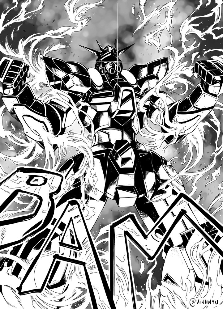 Oldtober day 20 #Inktober #frenchinktober #gundam 
