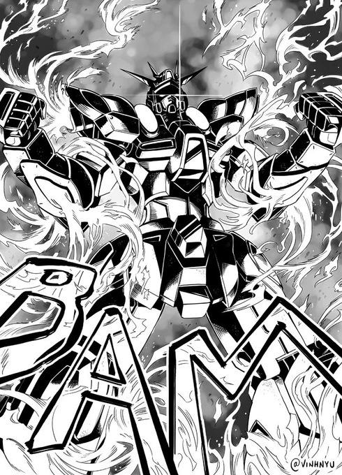 Oldtober day 20 #Inktober #frenchinktober #gundam 