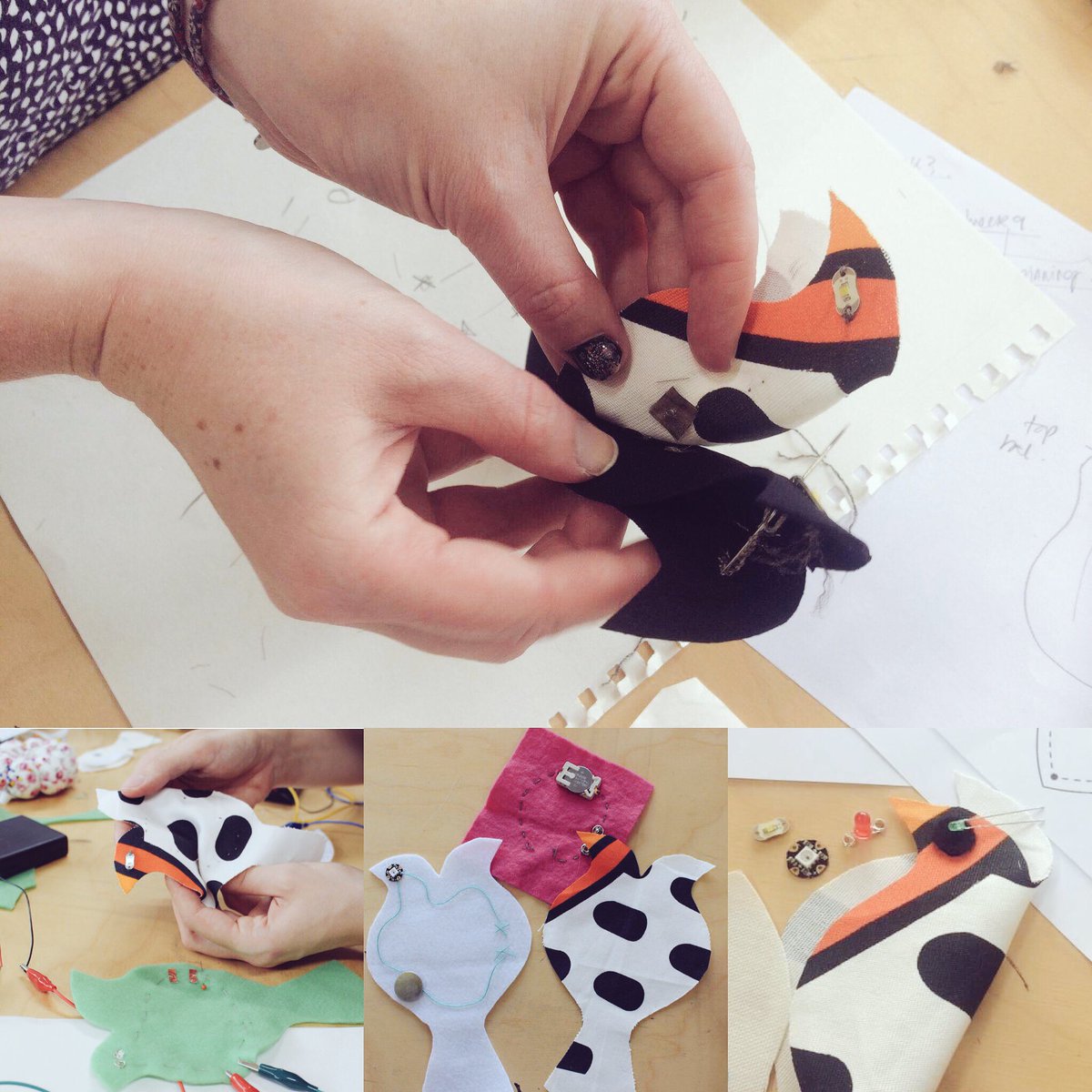 SaraNevay's tweet image. A couple of spaces left for @MakeShiftDND @DJCAD #etextiles #craftworkshop See here for info/booking bit.ly/2iin1RE #CCmakeshiftdo