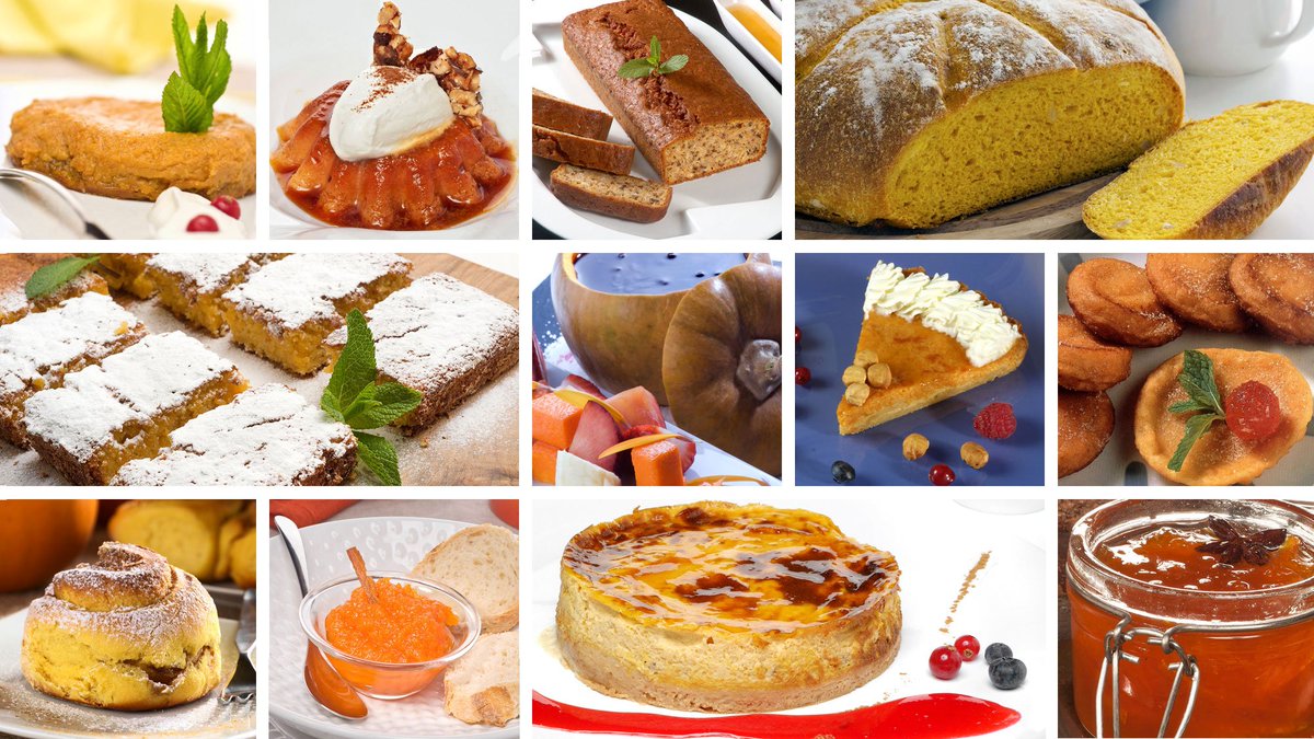 🎃 12 postres elaborados con calabaza: bizcocho, tortitas, flan, tarta, mermelada, rollitos... ➤ hgr.mn/postres-con-ca… #cocina #dulce