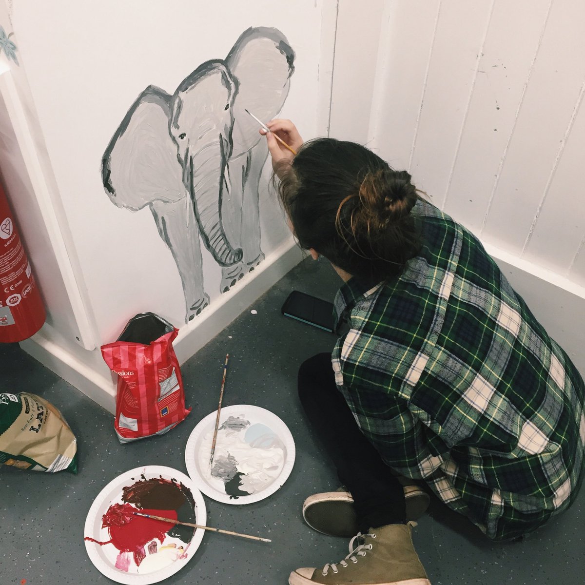 Yesterday's mural painting 🐘