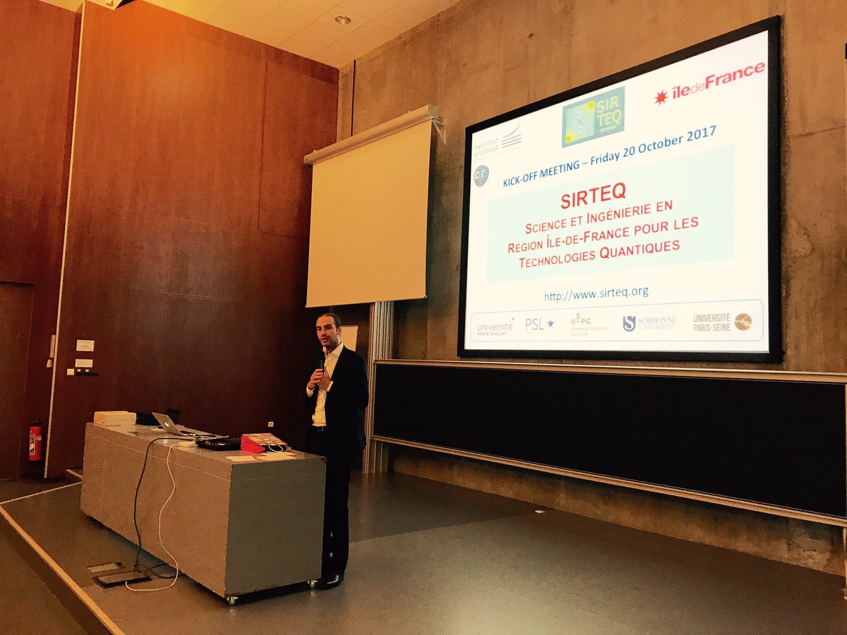 gdelasteyrie's tweet photo. À l'@InstitutOptique pour le lancement du projet #SIRTECH, l'@iledefrance investit 2,5M€ pour la recherche sur les technologies quantiques ! https://t.co/tsKDyvDjNp