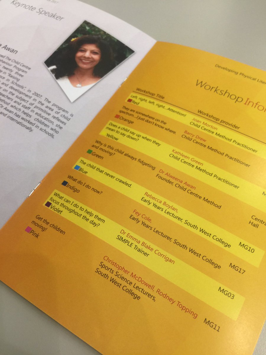 Packed schedule at our 4th Early Years Conference today starting with keynote from <a href="/DrAlweena/">Dr Alweena Awan</a> #eyc2017 #earlyyears #physicalliteracy