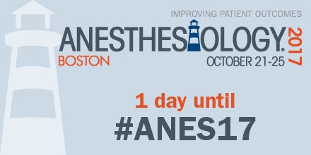ASALifeline's tweet photo. Less than a day before we kick off #ANES17 in Boston, the city where modern anesthesia was born! Safe travels! https://t.co/4gaZZblZNy