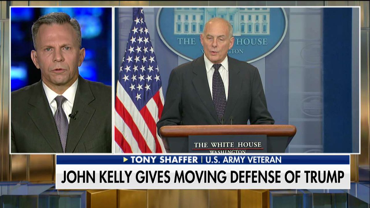 FoxNews's tweet photo. .@tspooky on WH Chief of Staff John Kelly: He spoke from the heart with courage. He spoke as a warrior. https://t.co/Pwn1nkEtd6 https://t.co/KzHVZXEMkh
