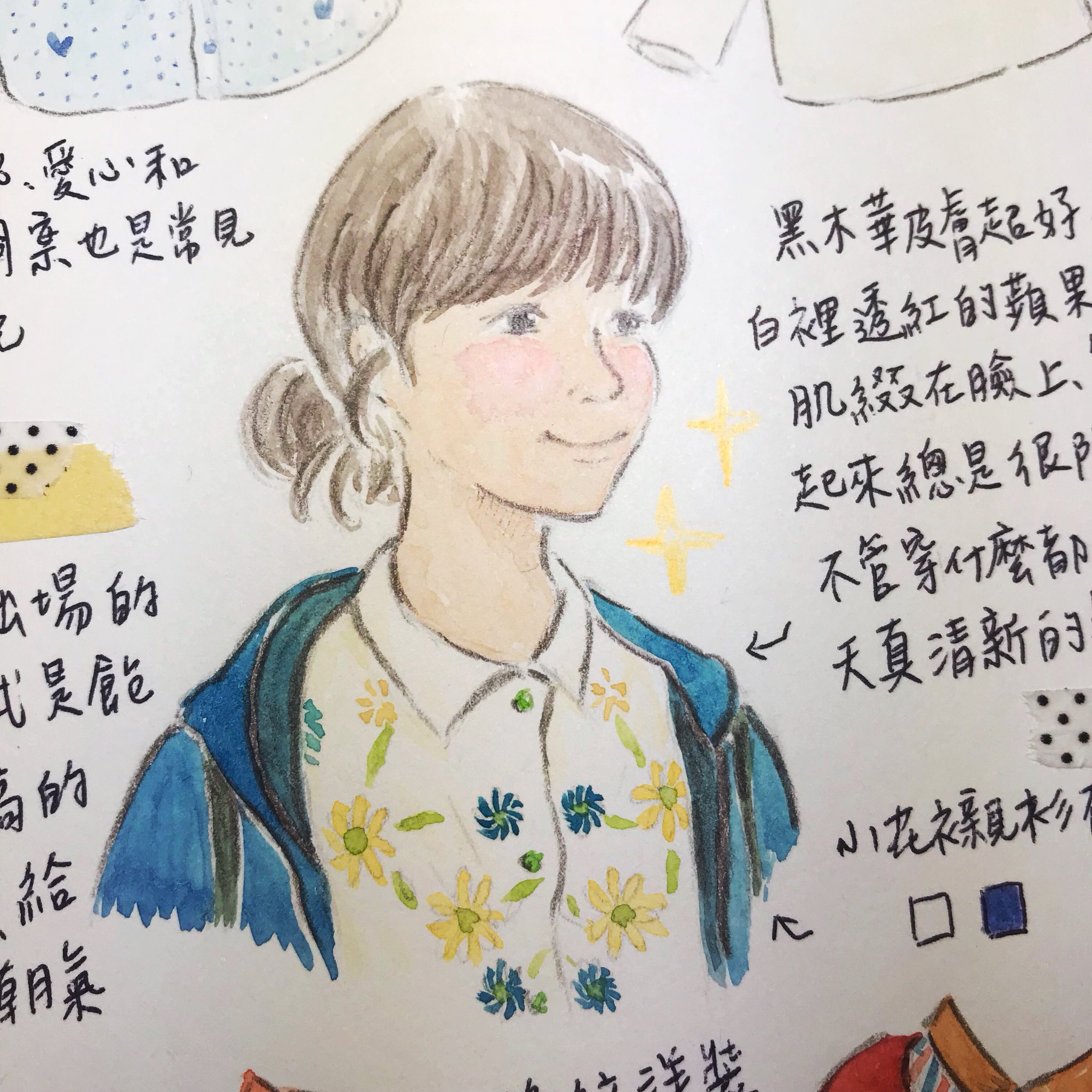 Pointchen 點點陳on Twitter 重版出來小熊穿搭 日劇 日本 穿搭 黑木華 重版出来 插畫 插畫日記 插画 絵手帳 手帳 手繪 絵 Illustration Painting Handpainted 可愛い