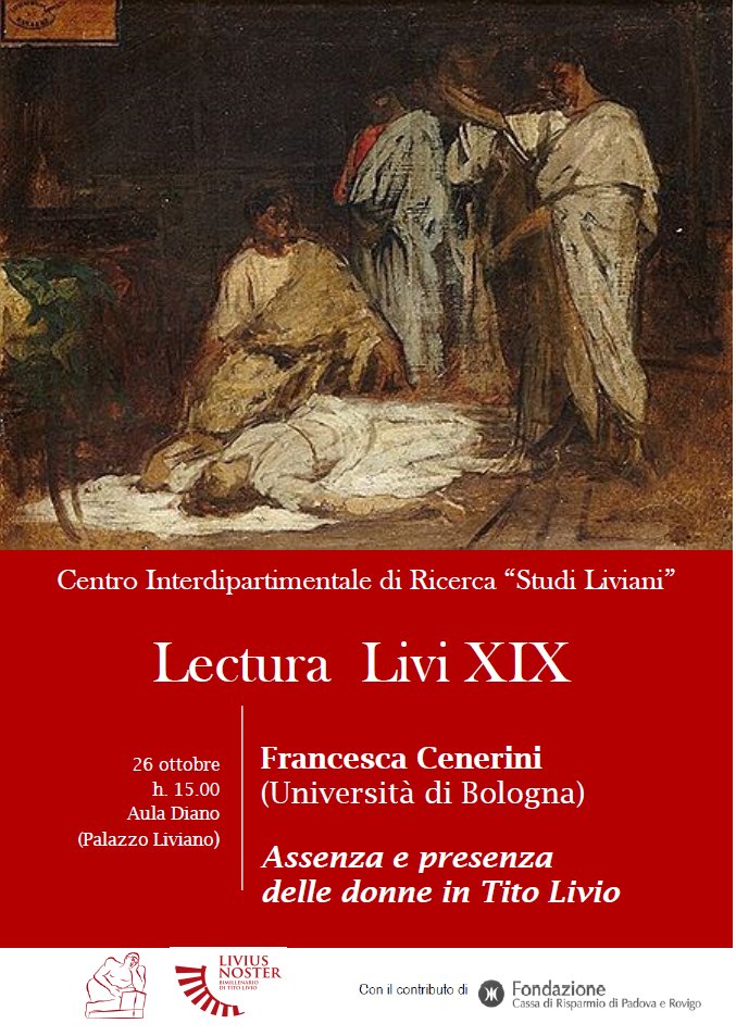 centroCIRSL's tweet photo. Assenza e presenza delle donne in Tito Livio. #LecturaLiviXIX.
#livio2017 #LiviusNoster #bimillenarioliviano #CIRSL
https://t.co/TB2dkCOp8c https://t.co/BKJtZmGZKL