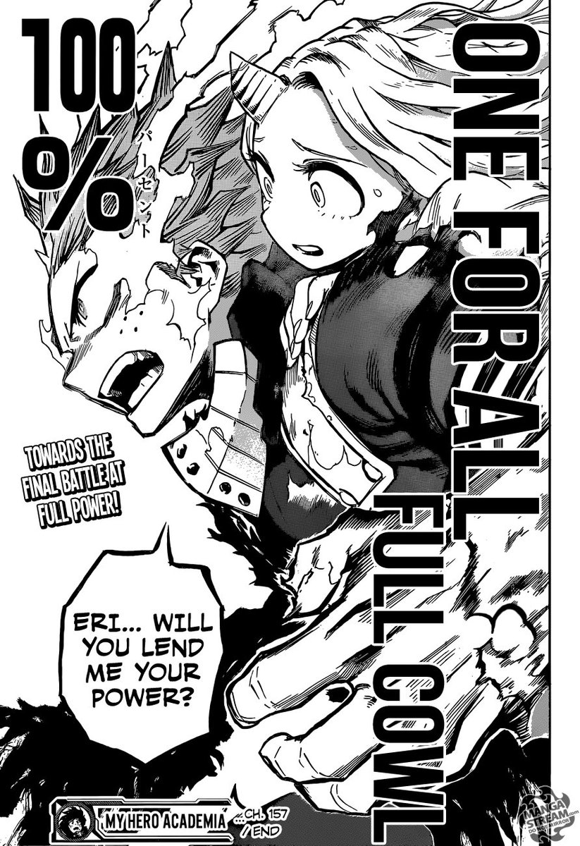ケレン On Twitter I Just Can T Contain The Hype Deku Is Goin One For All Full Cowl 100 Next Chapter S Gonna Be So Lit Bokunoheroacademia Mangastream Https T Co Hzjrr8w50f