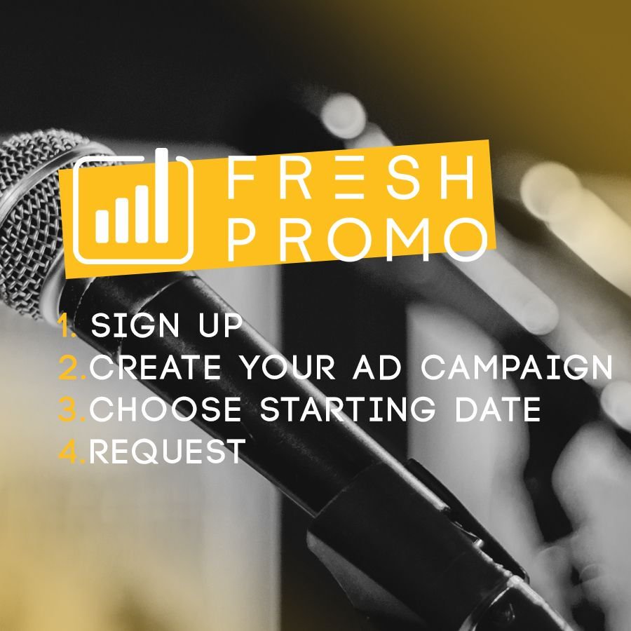 freshtunes's tweet photo. Promote your music across on Facebook, Youtube, Twitter and Shazaam in 4 easy steps with #FreshPromo https://t.co/lMfok9r539 https://t.co/1T5xKvdraW