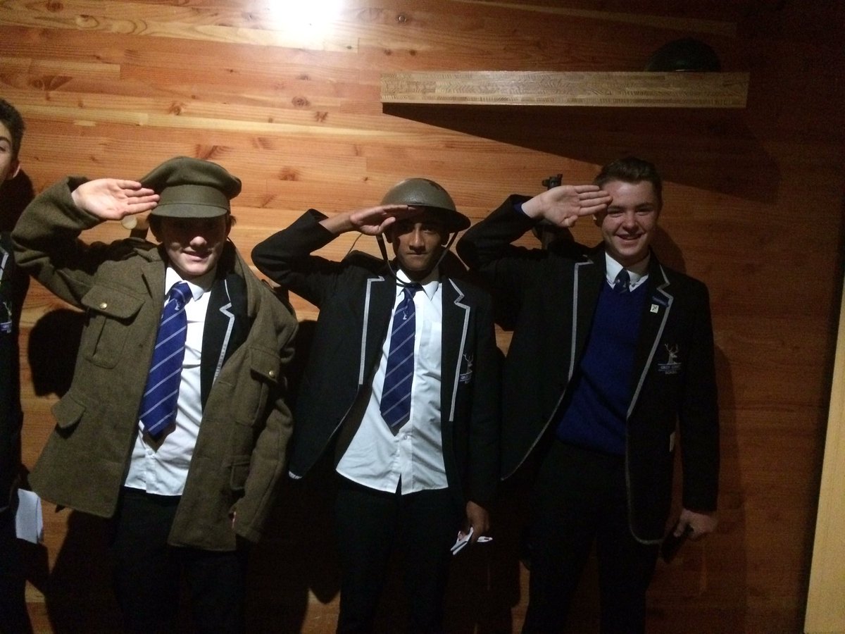 GreyCourtEng's tweet photo. Charlie D, Charlie L and Akash dressing up. Excellent soldiers. #IWM #gcad17 #history https://t.co/BeC5sqMwsI