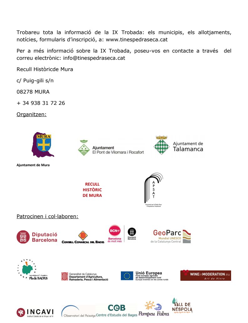 Avui comença la IX Trobada d’estudis per a la preservació del patrimoni de la pedra seca!
👉 tinespedraseca.cat