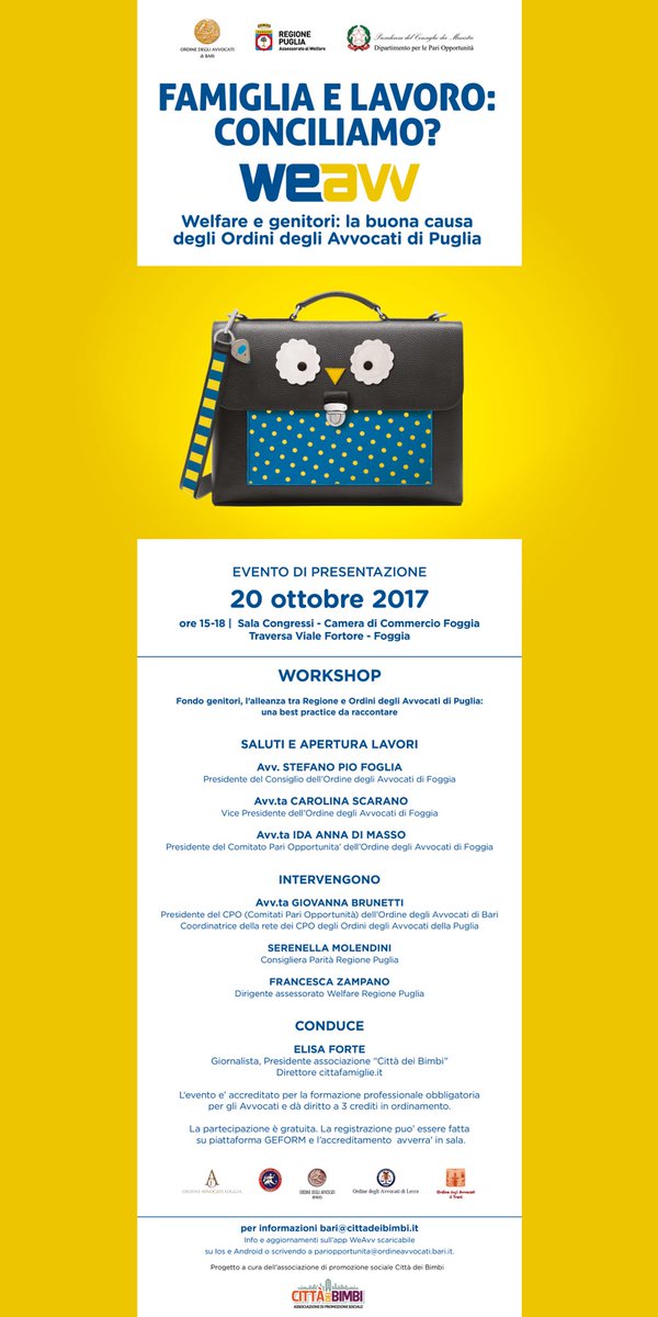 serenellamo's tweet photo. #WeAvv//conciliazione vitalavoro//avvocate/i Foggia// azioni a sostegno della genitorialità// https://t.co/Mt2a9UZmdN