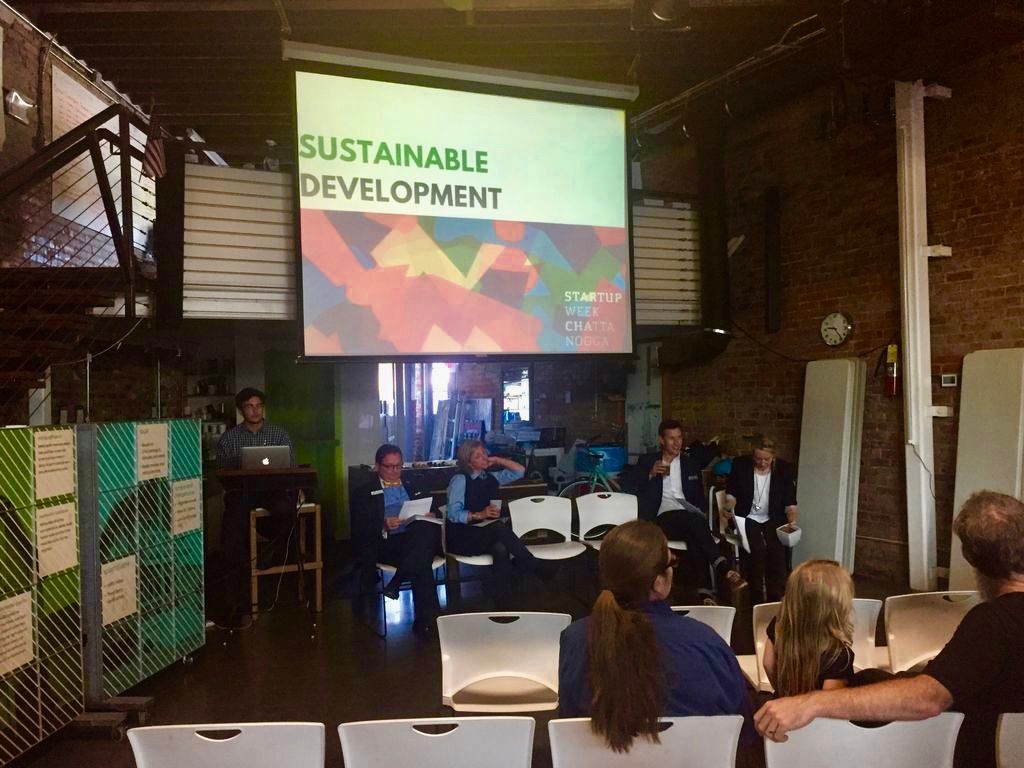 CompostHouse's tweet photo. We had a great time last night @greenspacescha for a talk on sustainable development as part of @startupweekcha #composthustle https://t.co/LHdRKY6w4i