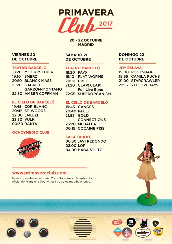 Todo listo para descubrir las propuestas llamadas a definir la música de los próximos años. Esta tarde arranca #PrimaveraClub