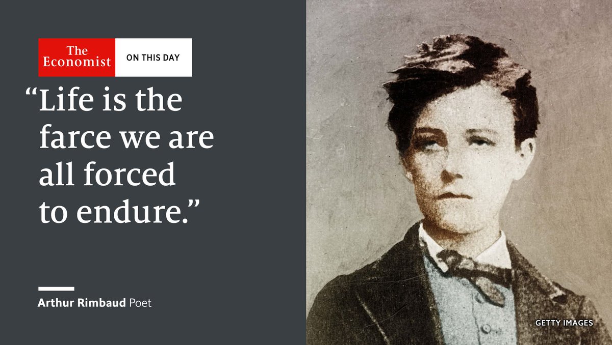 Arthur Rimbaud was born #OnThisDay 1854. For Edmund White he is nothing less than “the father of modern poetry” econ.st/2gwCJYI