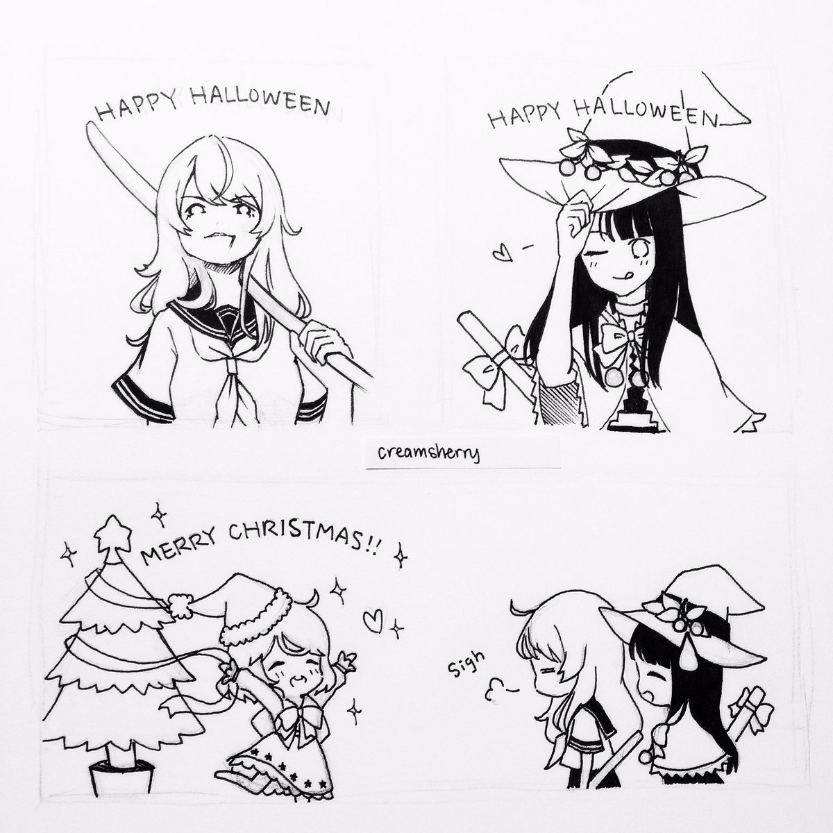 #inktober day 20: Cream-chan is that one friend who can't read the mood ?
#天然 #KY のクリームちゃんwww 