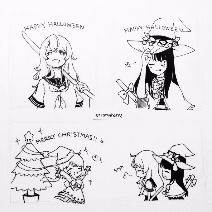 #inktober day 20: Cream-chan is that one friend who can't read the mood ?
#天然 #KY のクリームちゃんwww 