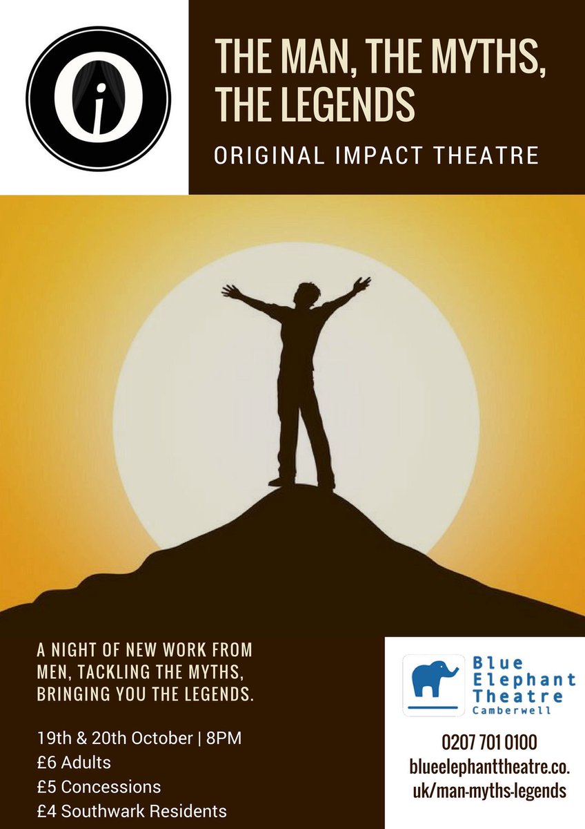 OriginalImpact's tweet photo. No plans tonight? Come on down to @BETCamberwell 🐘 for some new writing & a fantastic cast! It's our last show! #newwriting #OriginalImpact https://t.co/DGTU86IyZU