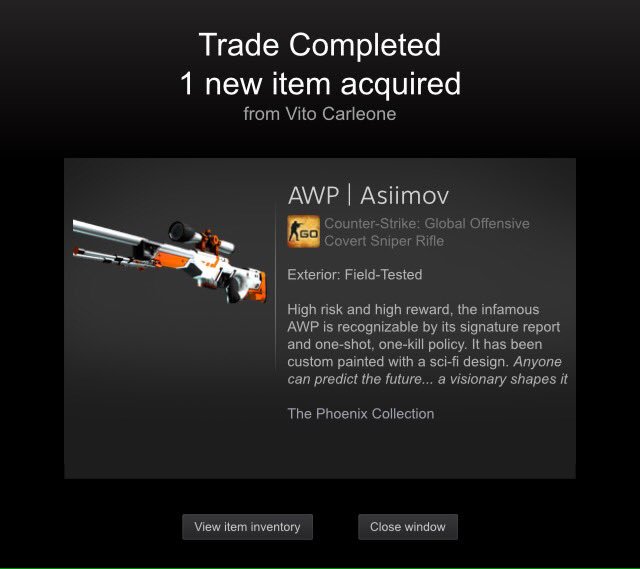 HUGE thanks <a href="/nanobetofficial/">Nanobet</a> for the Asiimov! Never thought I'd win a giveaway from flashyraffles <a href="/flashyflashycom/">FlashyFlashy</a> :)