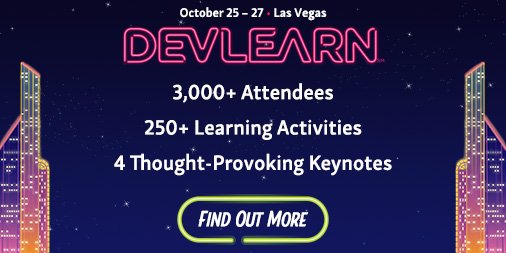 devlearn's tweet image. LAST CHANCE! Complete your #DevLearn registration by noon today! bit.ly/2xg93oS