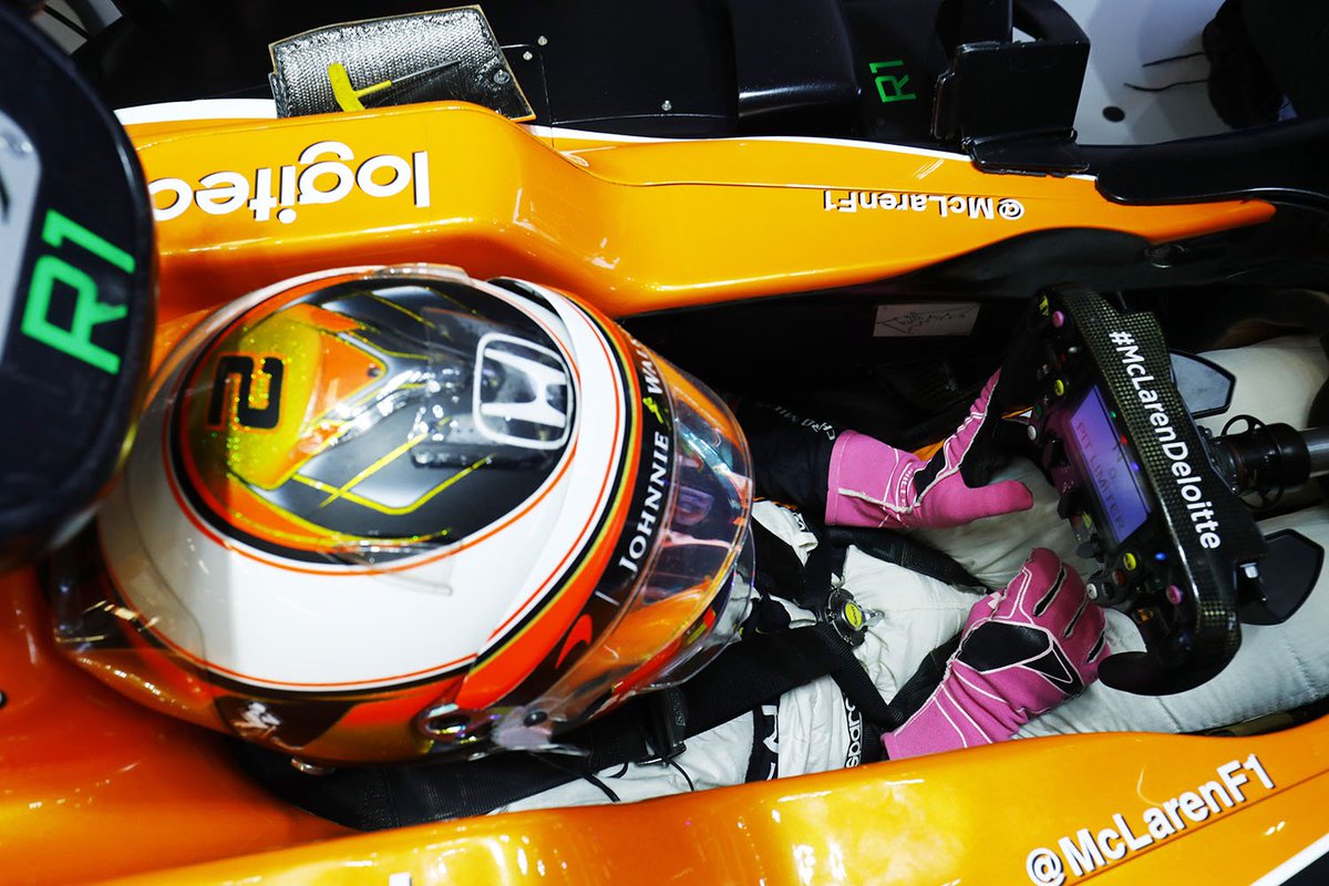 Zdravko Stoffel Vandoorne Mclaren Mcl32 Honda Ra617h Wore Pink Gloves For The 17 Usgp At Cota Driveforthecure Photo Hondaracingf1 T Co 5xbxt6mo6g