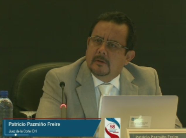 CorteIDH's tweet photo. Panel II. Migrantes y Pueblos Indígenas y Tribales 
Exposición del Juez Patricio Pazmiño Freire, Corte IDH. https://t.co/Zj0tCmK8y7 #58PES https://t.co/SRRRcbNQPb