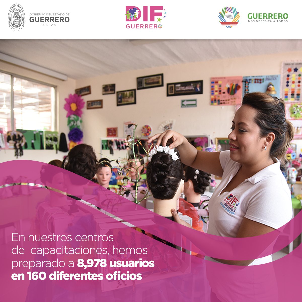 MerceCalvoE's tweet photo. Se fomenta el autoempleo a través de cursos en centros de capacitación #DIFGuerrero. #Astudillo2doInforme #GuerreroConResultados https://t.co/qHlAcDtahA