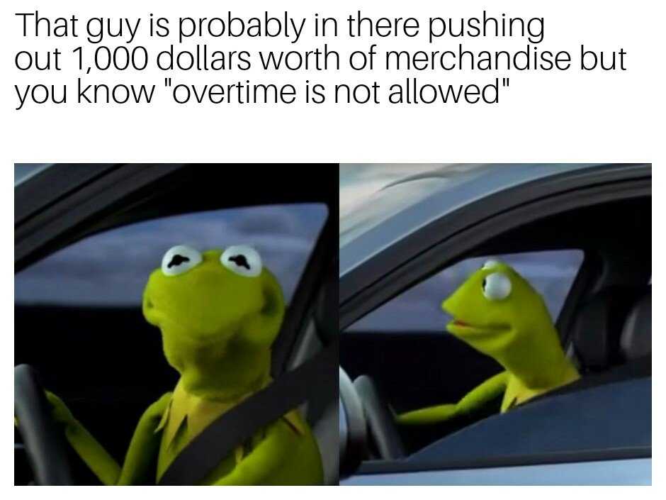 OnlyLpsKnow's tweet photo. I get this feeling every once and a while #OnlyLpsKnow #lossprevention #assetprotection #APProblems #LPProblems #noovertimeallowed https://t.co/LK29Aowai4