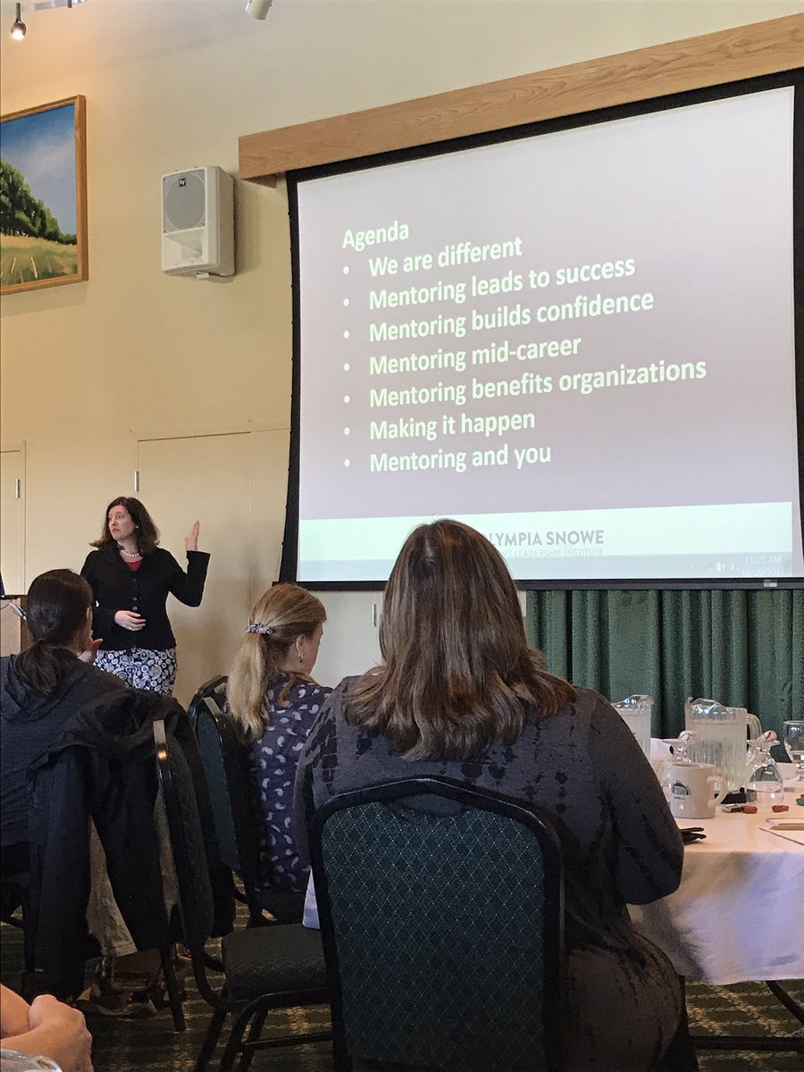 Christina McAnuff from the Olympia Snowe's Women's Leadership Institute presents about mentoring #HFMAhere