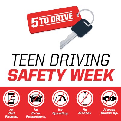 ClintonPolice1's tweet photo. Oct. 15 β 21 is Teen Driver Safety Week. Parental engagement with their teenagers before they drive is important. Follow #5toDrive! #cpd1 https://t.co/j07orXRNut