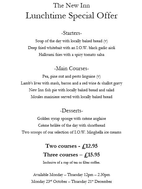 NewInnShalfleet's tweet image. #Competition #IsleofWight 

Win a £20 voucher or bottle of wine (collection only):

1. Follow us
2. Like and retweet

Winners on 31st Oct!