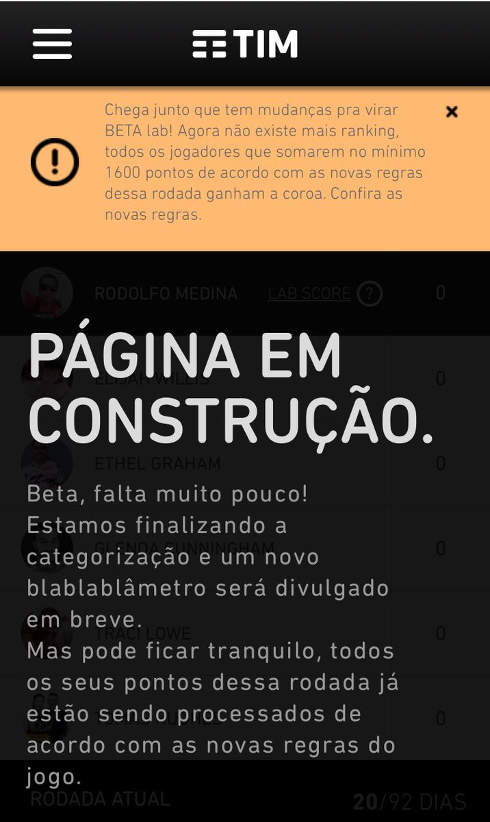 Pq não atualizam #timbeta