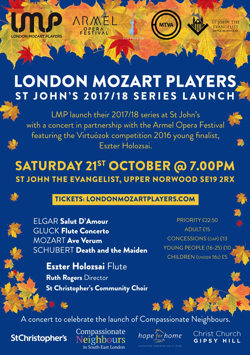 London Mozart Players (@mozartplayers) on Twitter photo 🎵TOMORROW! 🎵Come join us <a href="/StJohnsSE19/">St John the Evangelist, Upper Norwood</a> celebrate #compassionateneighbours <a href="/StChrisHospice/">St Christopher's</a> #Croydon #CrystalPalace
🎫eventbrite.co.uk/e/lmpstjohns-2… 🎫 🎵TOMORROW! 🎵Come join us <a href="/StJohnsSE19/">St John the Evangelist, Upper Norwood</a> celebrate #compassionateneighbours <a href="/StChrisHospice/">St Christopher's</a> #Croydon #CrystalPalace
🎫eventbrite.co.uk/e/lmpstjohns-2… 🎫