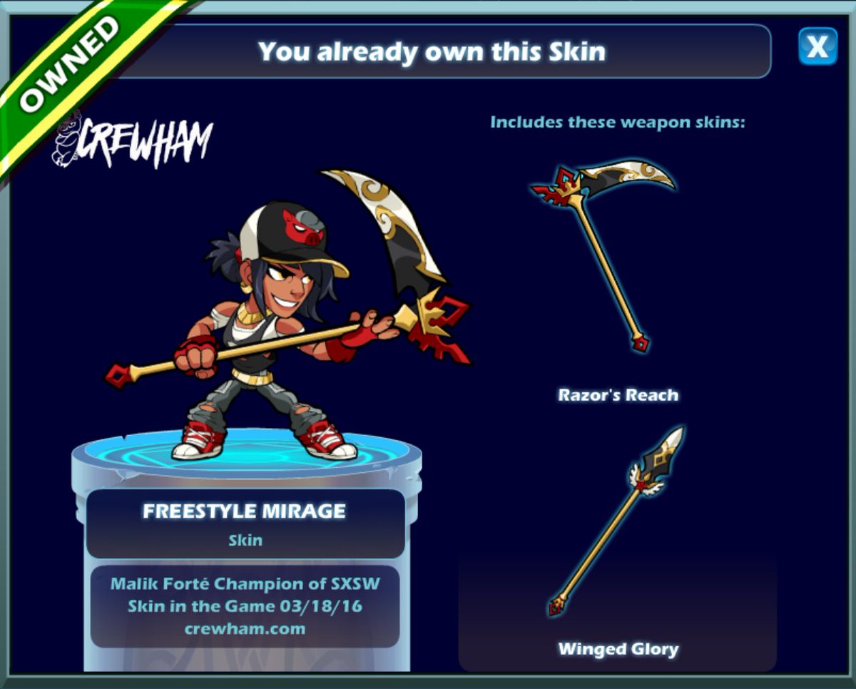 pix Freestyle Mirage Brawlhalla freestyle mirage skin