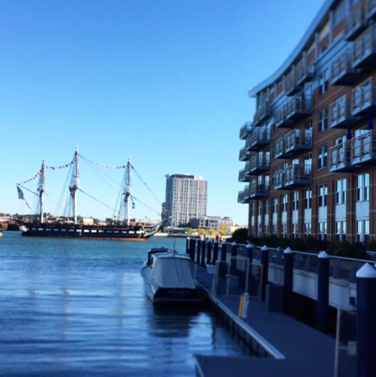 Great to watch the #USSConstitution pass by #BatteryWharfHotel as it celebrates its 220th birthday! 🎉
