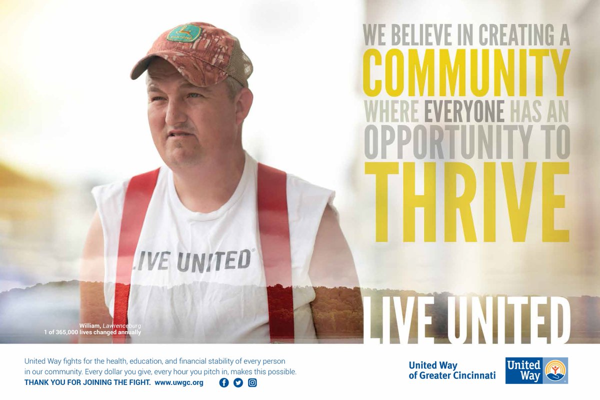 William, a regular at the United Way Agency Center in Lawrenceburg, IN, is 1 of 365,000 lives changed annually by <a href="/UnitedWayGC/">United Way of Greater Cincinnati</a>. #LiveUnited